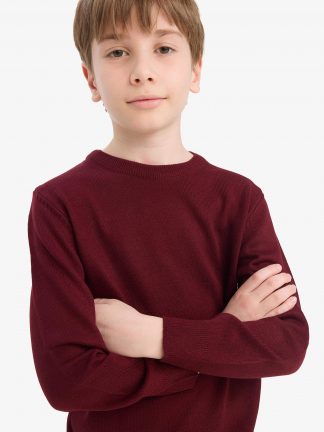 پلیور پسرانه زرشکی دفکتو