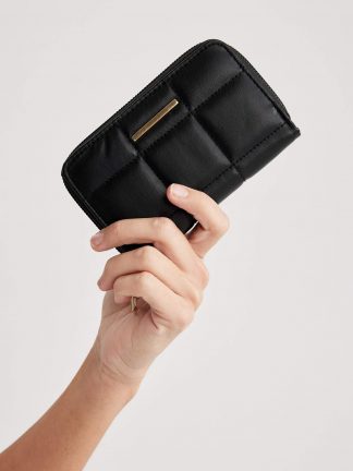 کیف پول زنانه مشکی دفکتو