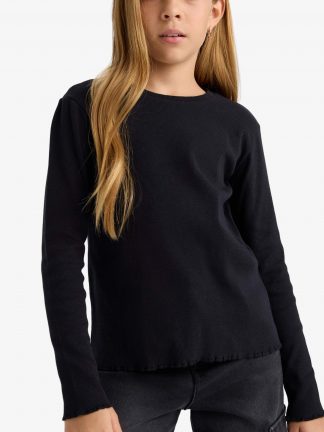 تی شرت دخترانه مشکی دفکتو