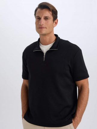 پولوشرت مردانه مشکی دفکتو