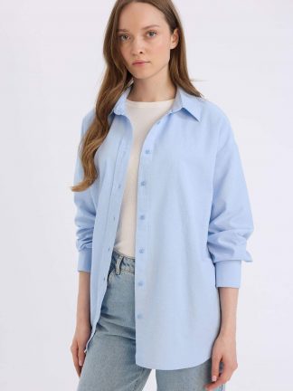 تونیک زنانه آبی دفکتو