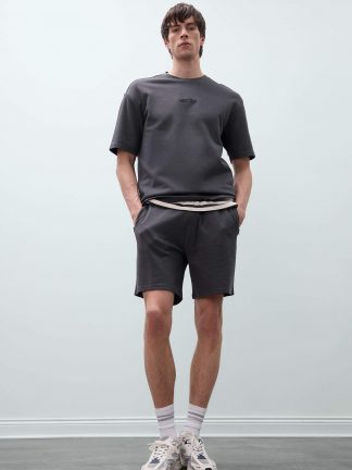 شلوارک مردانه خاکستری تیره دفکتو