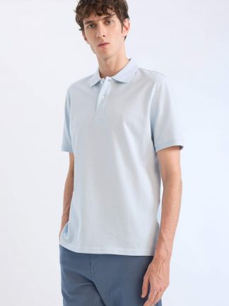 پولوشرت مردانه آبی روشن دفکتو