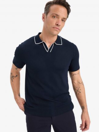 پولوشرت مردانه سرمه ای دفکتو