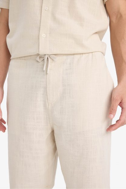 شلوارک مردانه بژ دفکتو