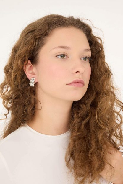 گوشواره زنانه نقره ای دفکتو