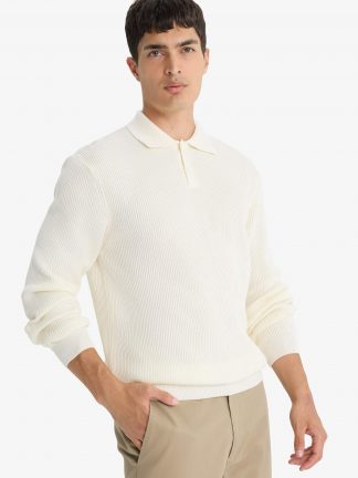 پلیور مردانه بژ دفکتو