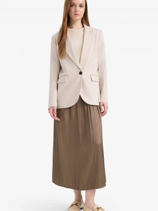 دامن ماکسی خاکی دفکتو