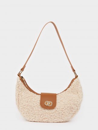 کیف دوشی زنانه بژ دفکتو