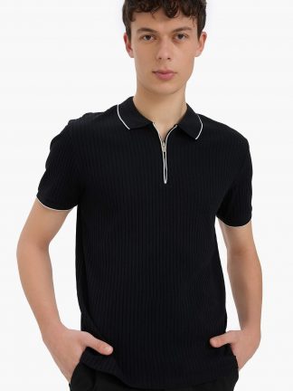 پولوشرت مردانه مشکی دفکتو