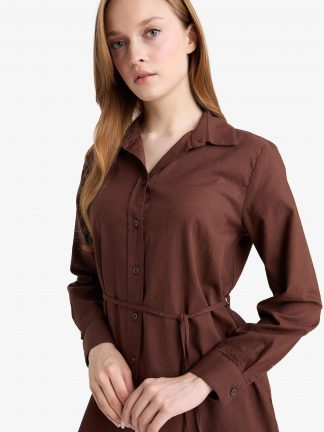 تونیک زنانه قهوه ای دفکتو