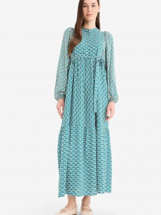 پیراهن زنانه سبز دفکتو