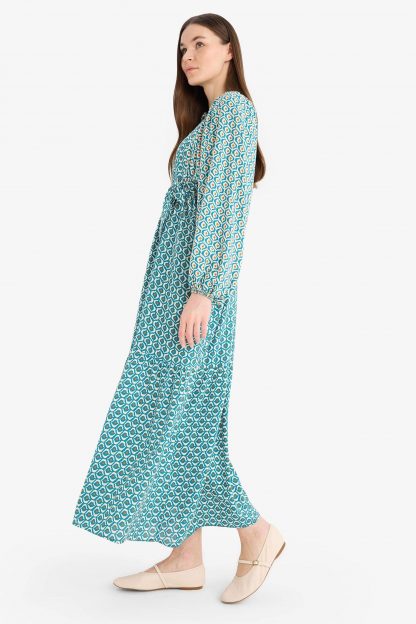 پیراهن زنانه سبز دفکتو