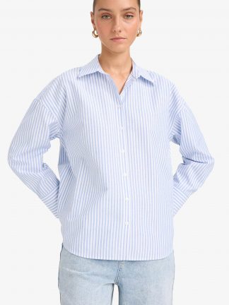 شومیز زنانه آبی روشن دفکتو