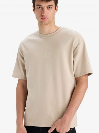 تی شرت مردانه بژ دفکتو