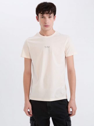 تی شرت مردانه بژ دفکتو