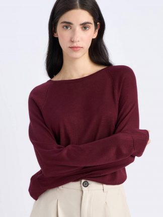 پلیور زنانه زرشکی دفکتو