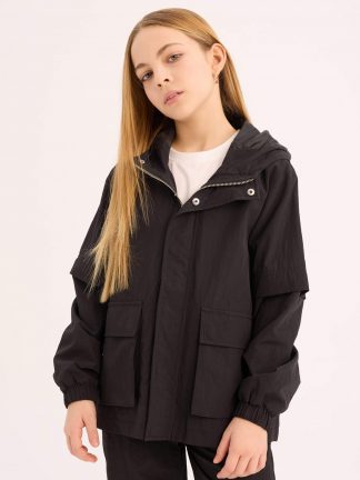 بارانی دخترانه مشکی دفکتو