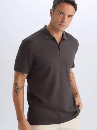 پولوشرت مردانه خاکی دفکتو