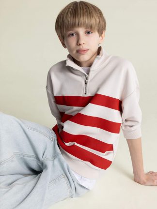 سویشرت پسرانه بژ دفکتو