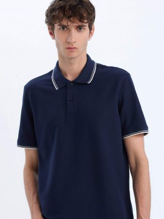 پولوشرت مردانه سرمه ای دفکتو