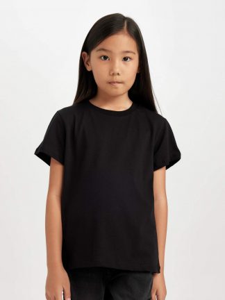 تی شرت دخترانه مشکی دفکتو