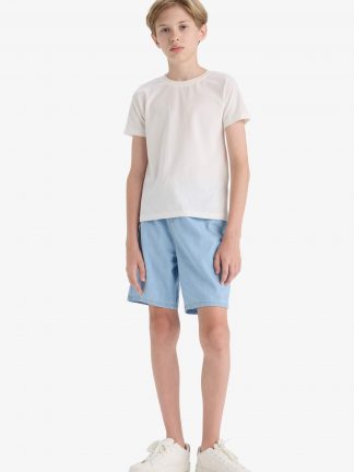 شلوارک پسرانه آبی روشن دفکتو