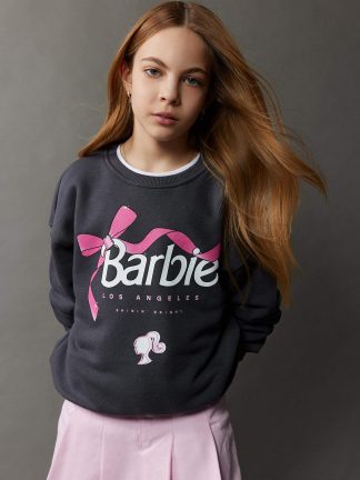 سویشرت دخترانه خاکستری تیره دفکتو