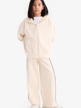 شلوار راحتی دخترانه بژ دفکتو