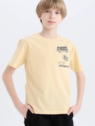 تی شرت پسرانه زرد دفکتو