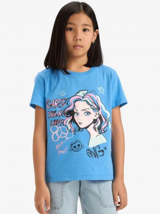 تی شرت دخترانه آبی دفکتو
