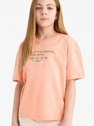 تی شرت دخترانه نارنجی دفکتو