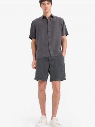 شلوارک مردانه خاکستری تیره دفکتو