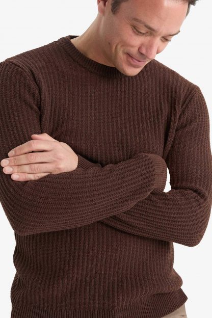 پلیور مردانه قهوه ای دفکتو