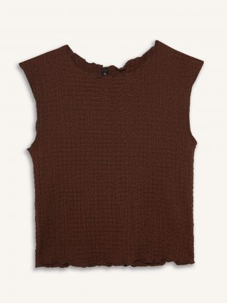 تاپ زنانه قهوه ای دفکتو