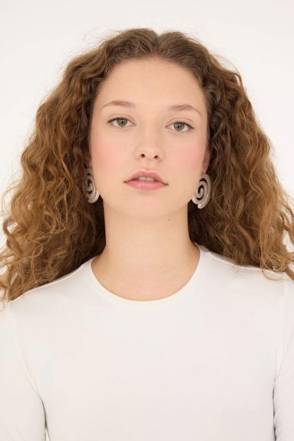 گوشواره زنانه نقره ای دفکتو