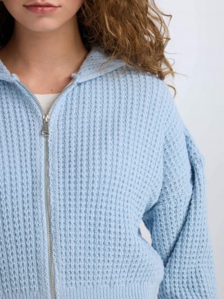 ژاکت زنانه آبی روشن دفکتو