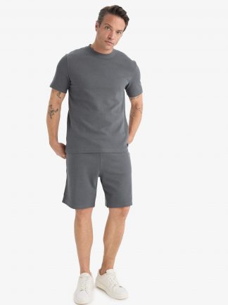 شلوارک مردانه خاکستری تیره دفکتو