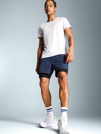 شلوارک مردانه سرمه ای دفکتو