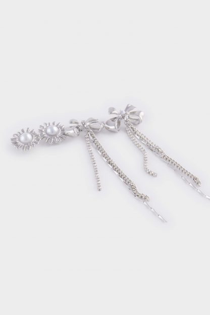 گوشواره زنانه نقره ای دفکتو