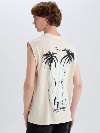 تی شرت مردانه بژ دفکتو