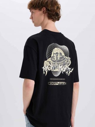 تی شرت مردانه مشکی دفکتو