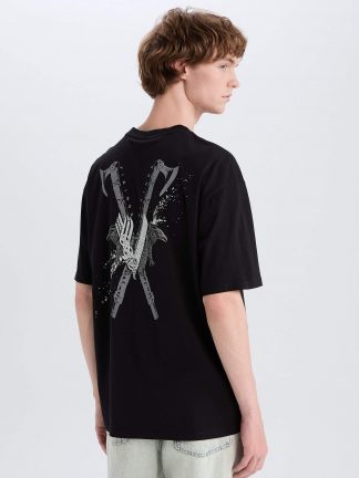 تی شرت مردانه مشکی دفکتو