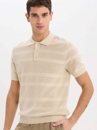 پولوشرت مردانه بژ دفکتو