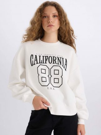 سویشرت زنانه سفید دفکتو