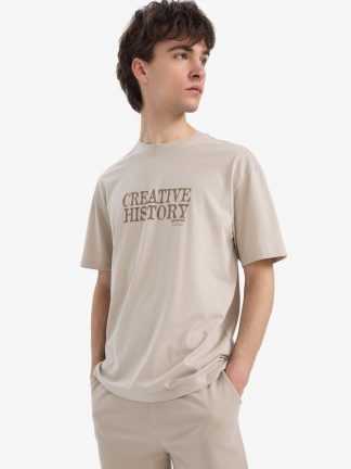 تی شرت مردانه بژ دفکتو