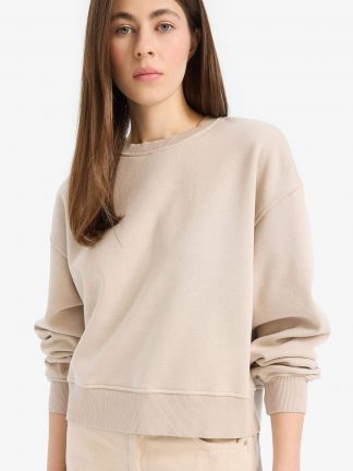 سویشرت زنانه بژ دفکتو