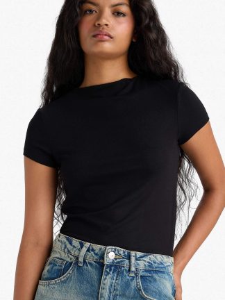 تیشرت زنانه مشکی دفکتو