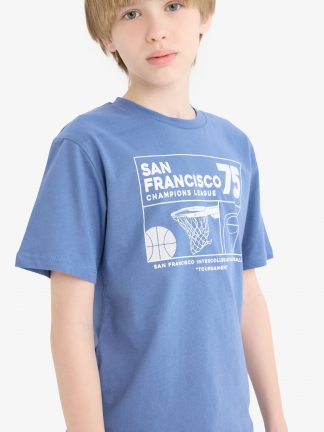 تی شرت پسرانه آبی دفکتو