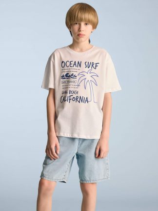 تی شرت پسرانه سفید دفکتو